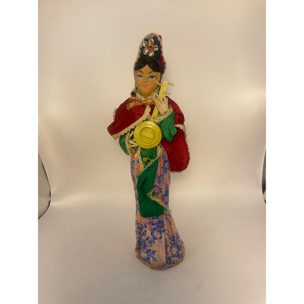 Vintage - Asian Lady Doll - for collector or child - 10 " tall